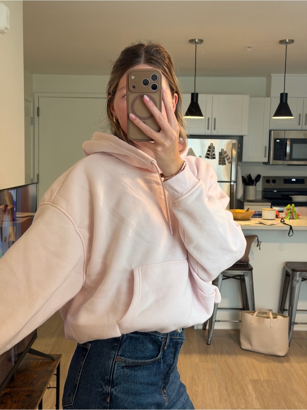 Always Soft Pink Hoodie Sweater - Always